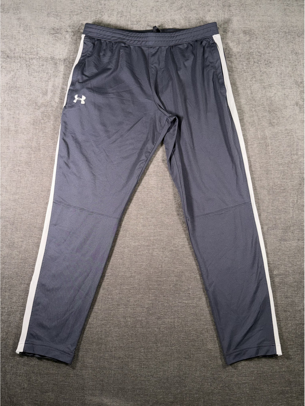 Under Armour Men's Athletic Track Pants with White Side Stripes, Size X-Large